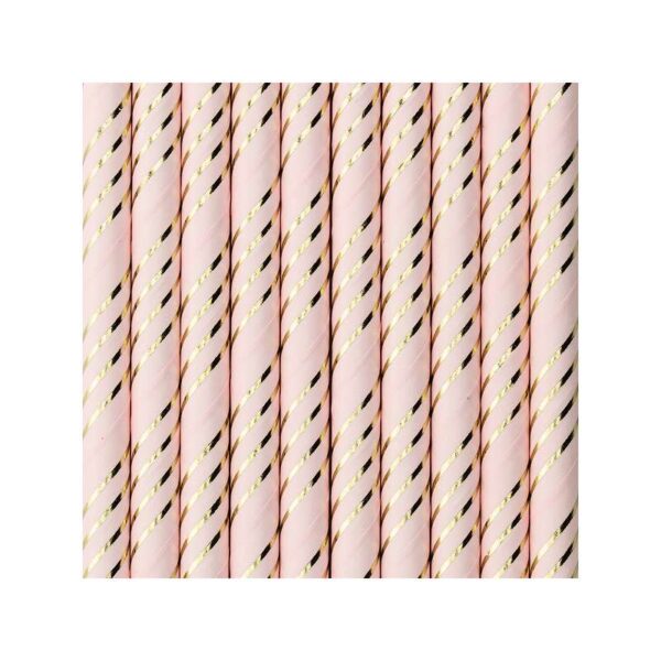 cannucce-di-carta-rosa-e-oro-straws-pink-10pz
