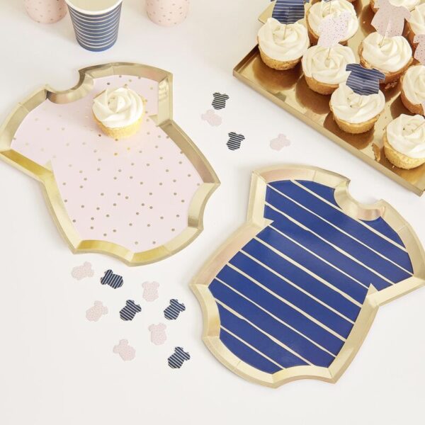gr-104_gold_foiled_pink_and_navy_baby_grow_shaped_plates-min