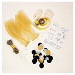 Kit 8 Palloncini Trasparenti con Coriandoli Oro Neri e Bianchi
