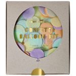 Kit 8 Palloncini Trasparenti con Coriandoli Pastello