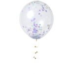 Kit 8 Palloncini Trasparenti con Coriandoli Pastello