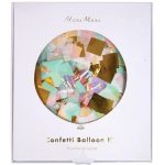 Kit 8 Palloncini Trasparenti con Coriandoli Pastello e Oro