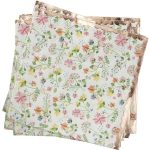 16 Tovaglioli Fiori con Bordo Rose Gold