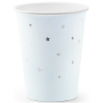 6 Bicchieri Celesti con Stelle Argento