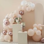 Kit Arco Palloncini Pesca, Bianco e Rose Gold
