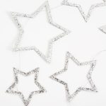 Festone Stelle Argento Glitter