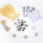 Kit 8 Palloncini Trasparenti con Coriandoli Stelle Argento
