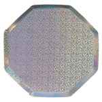 8 Piattini da Cocktail Argento Scintillante