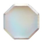 8 Piattini da Cocktail Argento Olografico