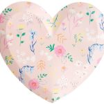 12 Piattini Cuori con Fiori Pastello