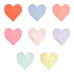 20 Tovaglioli Cuori Pastello