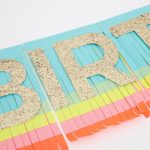 Festone Happy Birthday Oro e Frange Arcobaleno