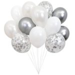 Kit Palloncini Argento e Bianchi