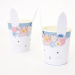 8 Bicchieri Coniglietti con Fiori