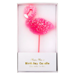 Candelina Fenicottero Glitter