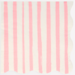 16 Tovaglioli con Strisce Rosa e Bianche