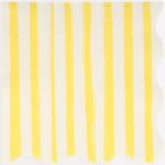 16 Tovaglioli con Strisce Gialle e Bianche