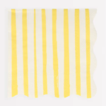 16 Tovaglioli Piccoli con Strisce Gialle e Bianche