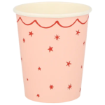 8 Bicchieri con Stelle Rosa, Blu e Verde Menta