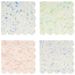 16 Tovaglioli con Macchie Colorate