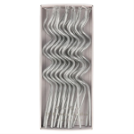 20 Candeline Ondulate Argento