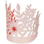 8 Coroncine con Glitter Rosa