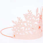 8 Coroncine con Glitter Rosa