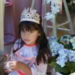 8 Coroncine con Glitter Rosa