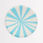 8 Piattini con Strisce Colori Misti