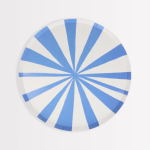 8 Piattini con Strisce Colori Misti