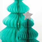 10 Alberi di Natale Verdi e Bianchi a Nido d'Ape