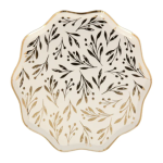 8 Bicchieri Foglie Oro