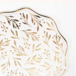 8 Bicchieri Foglie Oro