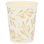 8 Bicchieri Foglie Oro