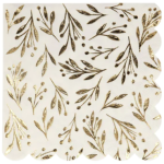 16 Tovaglioli Foglie Oro