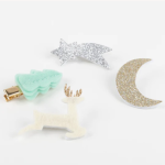 4 Clip per Capelli di Natale in Feltro