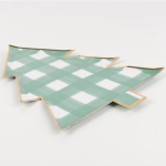 8 Piatti Albero di Natale a Quadretti