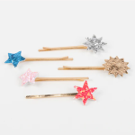 10 Fermagli per Capelli Stelle Glitter