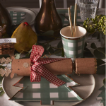 8 Bicchieri a Quadretti Verdi e Bianchi