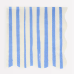 16 Tovaglioli Piccoli con Strisce Blu e Bianche