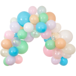 Kit Arco Palloncini Pastello con Strisce Decorative