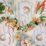 8 Piatti a Righe Pastello