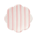 8 Piatti a Righe Pastello