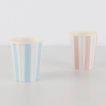 8 Bicchieri a Righe Pastello
