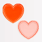 16 Tovaglioli Piccoli Cuore in Pizzo