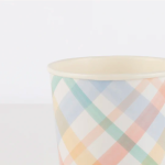 8 Bicchieri a Righe Pastello Vintage