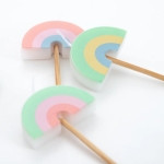 5 Candeline Arcobaleno Pastello