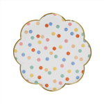 8 Piattini a Righe, Pois e Quadretti Arcobaleno