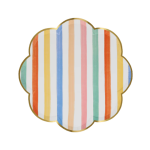 8 Piattini a Righe, Pois e Quadretti Arcobaleno