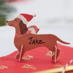 6 Segnaposto Bassotto Natale